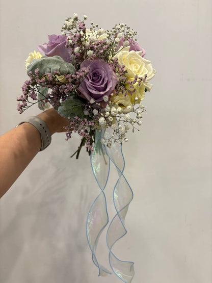 Purple bridal bouquet