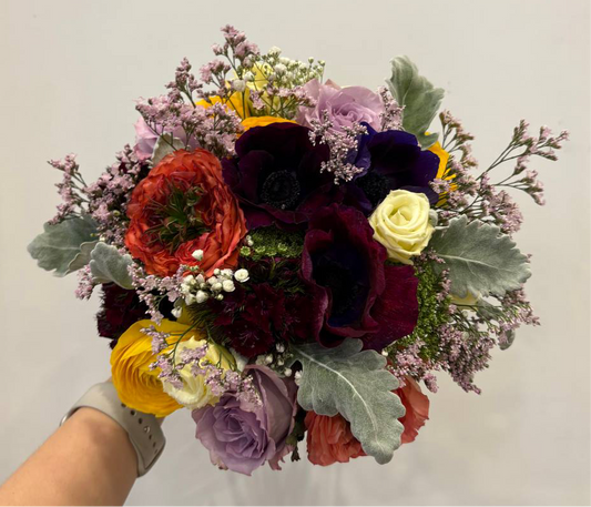 Purple bridal bouquet